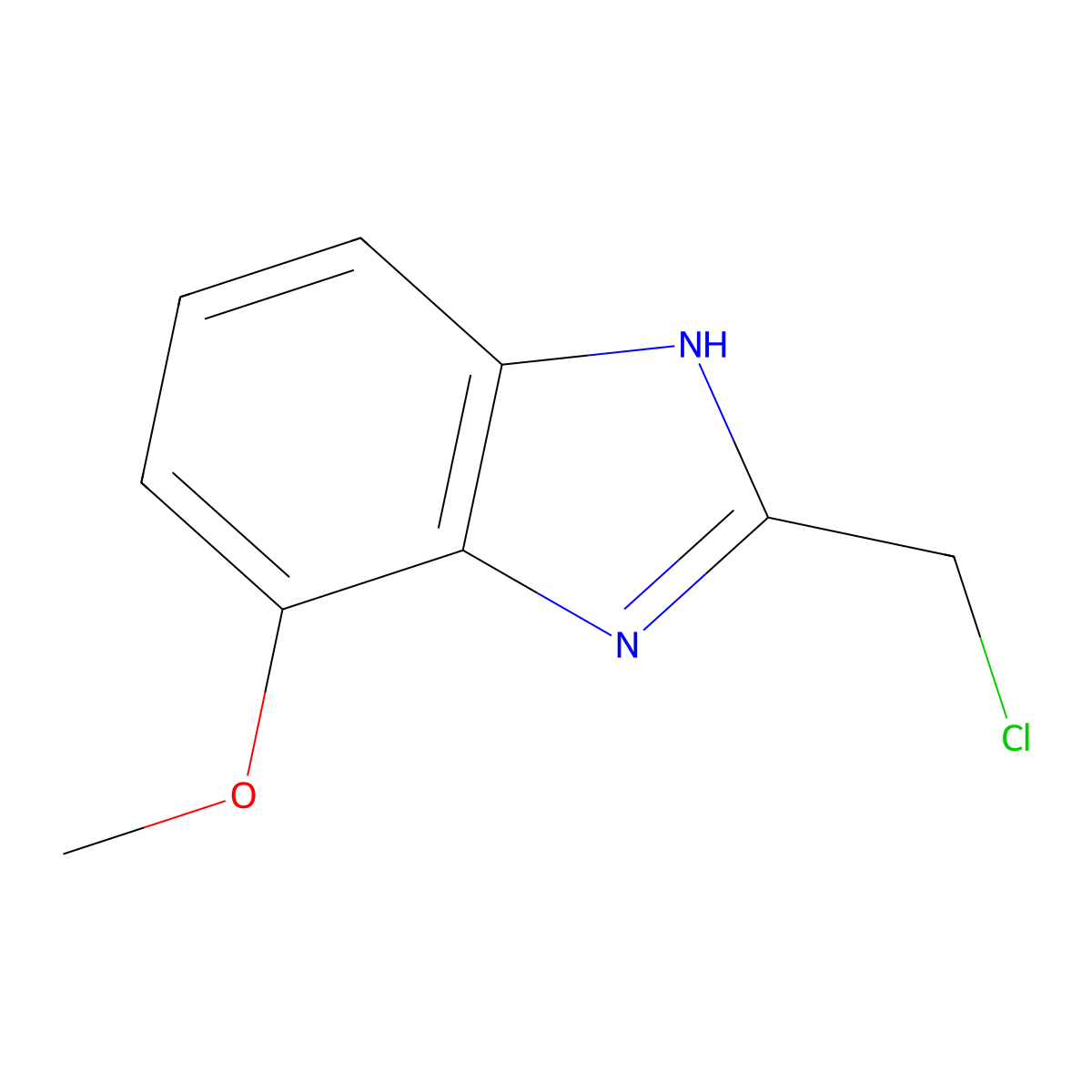 2-(chloromethyl)-4-methoxy-1H-benzo[d]imidazole molecular structure, CAS 405173-83-3