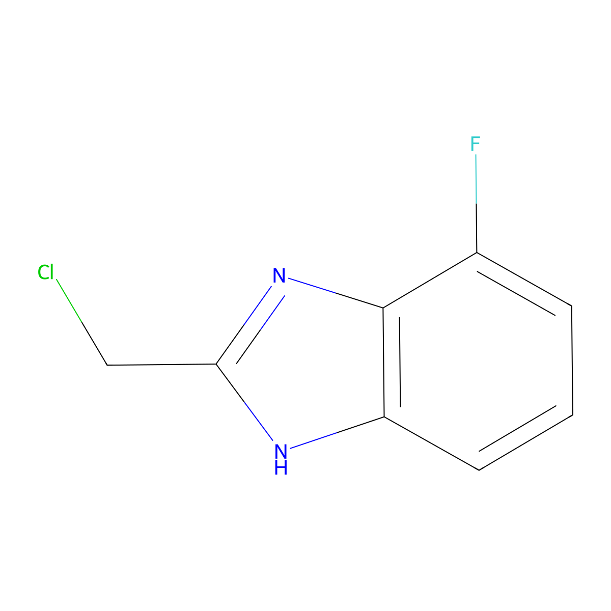 2-(Chloromethyl)-4-fluoro-1H-benzo[d]imidazole molecular structure, CAS 405173-94-6