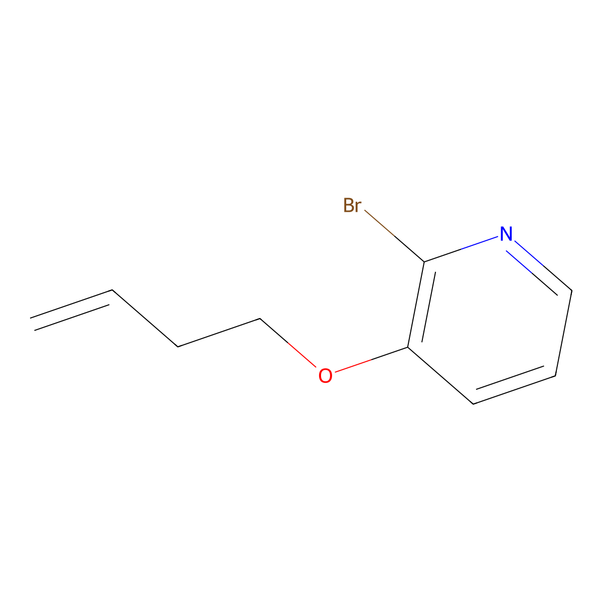 2-Bromo-3-(but-3-en-1-yloxy)pyridine molecular structure, CAS 405174-45-0
