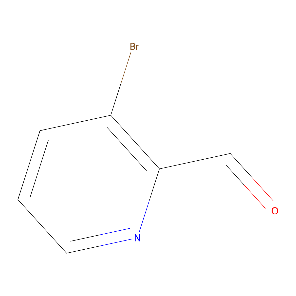 3-Bromopyridine-2-carbaldehyde molecular structure, CAS 405174-97-2