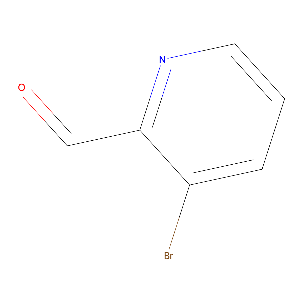3-Bromopyridine-2-carbaldehyde molecular structure, CAS 405174-97-2
