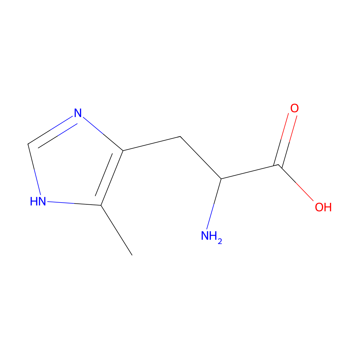 5-Methyl-L-histidine molecular structure, CAS 40519-43-5