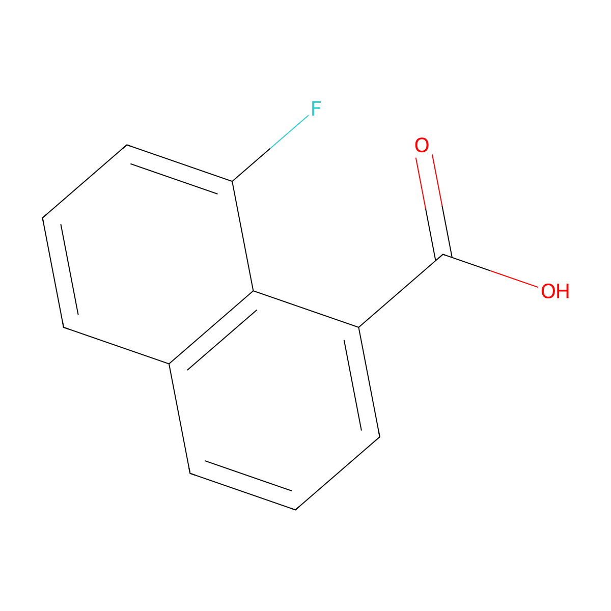 8-Fluoro-1-naphthoic acid molecular structure, CAS 405196-33-0