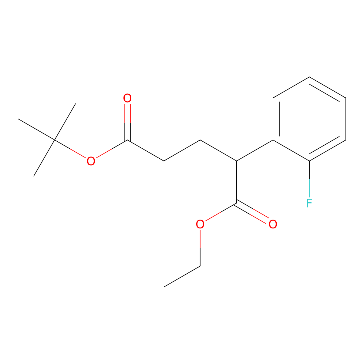 5-(tert-Butyl) 1-ethyl 2-(2-fluorophenyl)pentanedioate molecular structure, CAS 405196-39-6