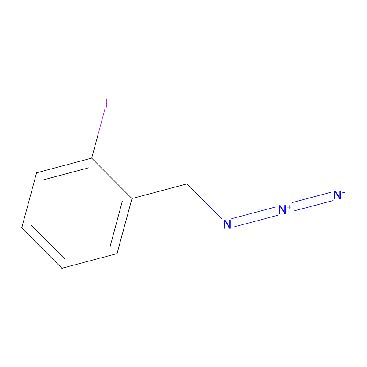 1-Azidomethyl-2-iodo-benzene molecular structure, CAS 405198-82-5