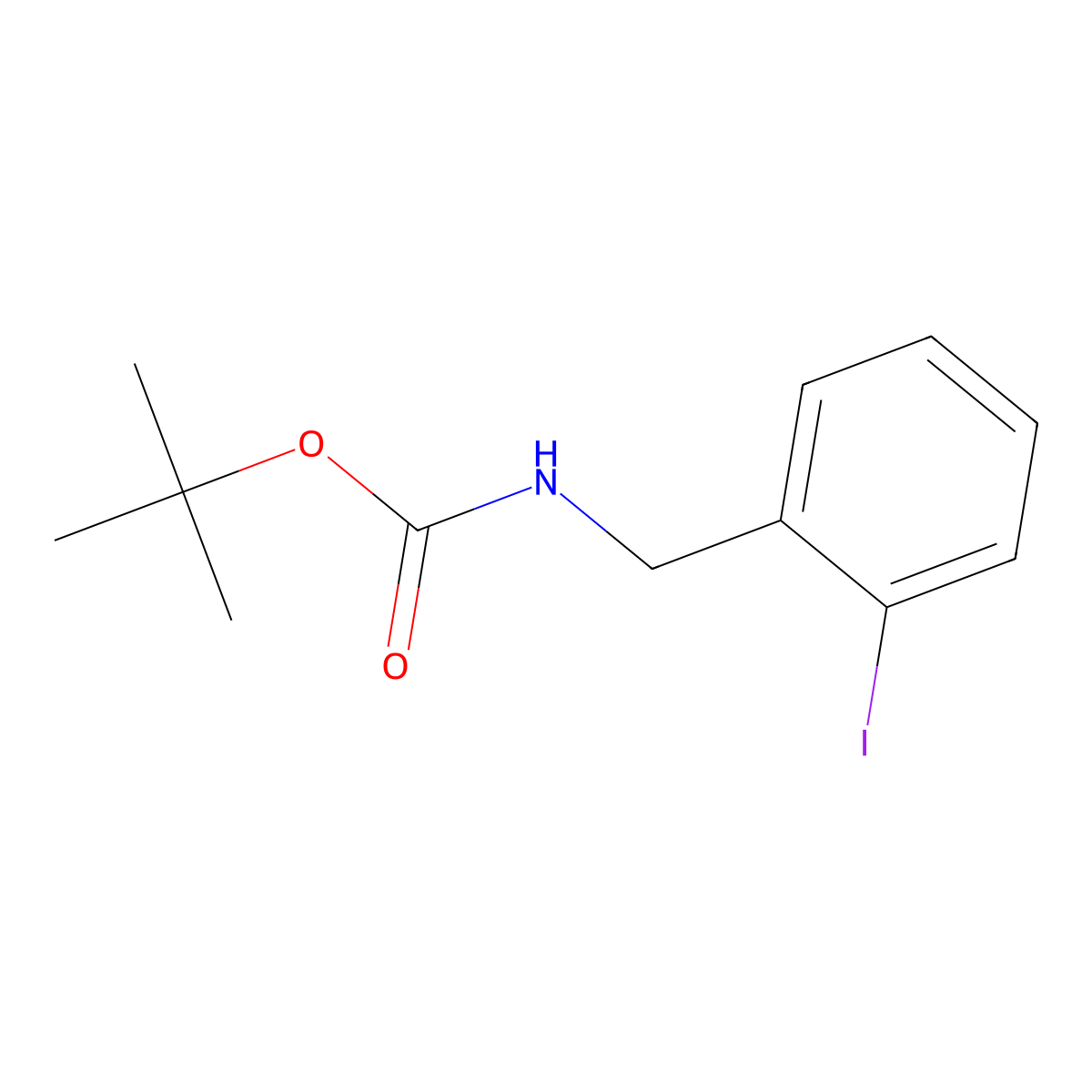 (2-Iodo-benzyl)-carbamic acid tert-butyl ester molecular structure, CAS 405198-83-6