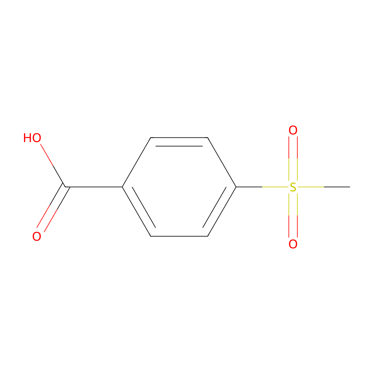 p-(Methylsulphonyl)benzoic acid molecular structure, CAS 4052-30-6