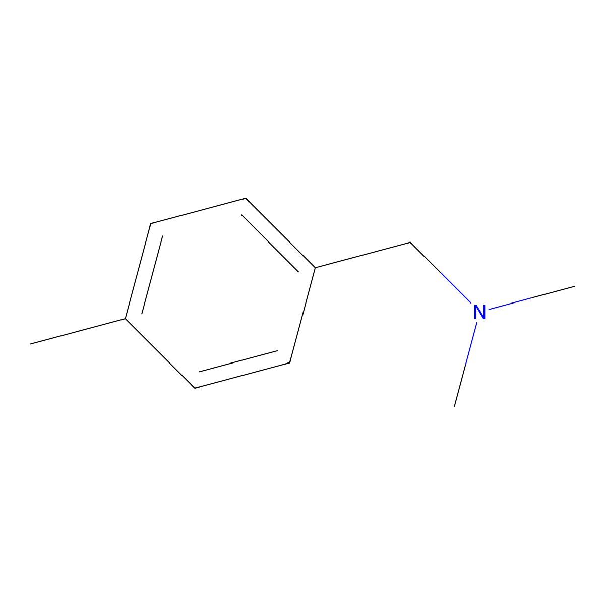 N,N,4-Trimethylbenzenemethanamine molecular structure, CAS 4052-88-4