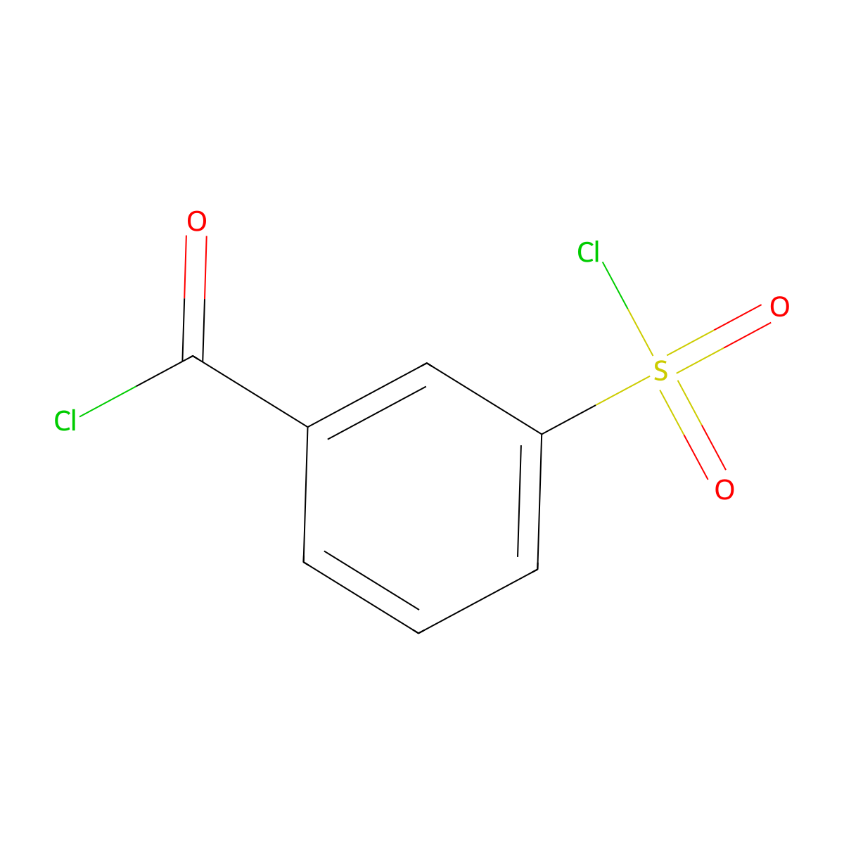 Benzoyl chloride, 3-(chlorosulfonyl)- molecular structure, CAS 4052-92-0