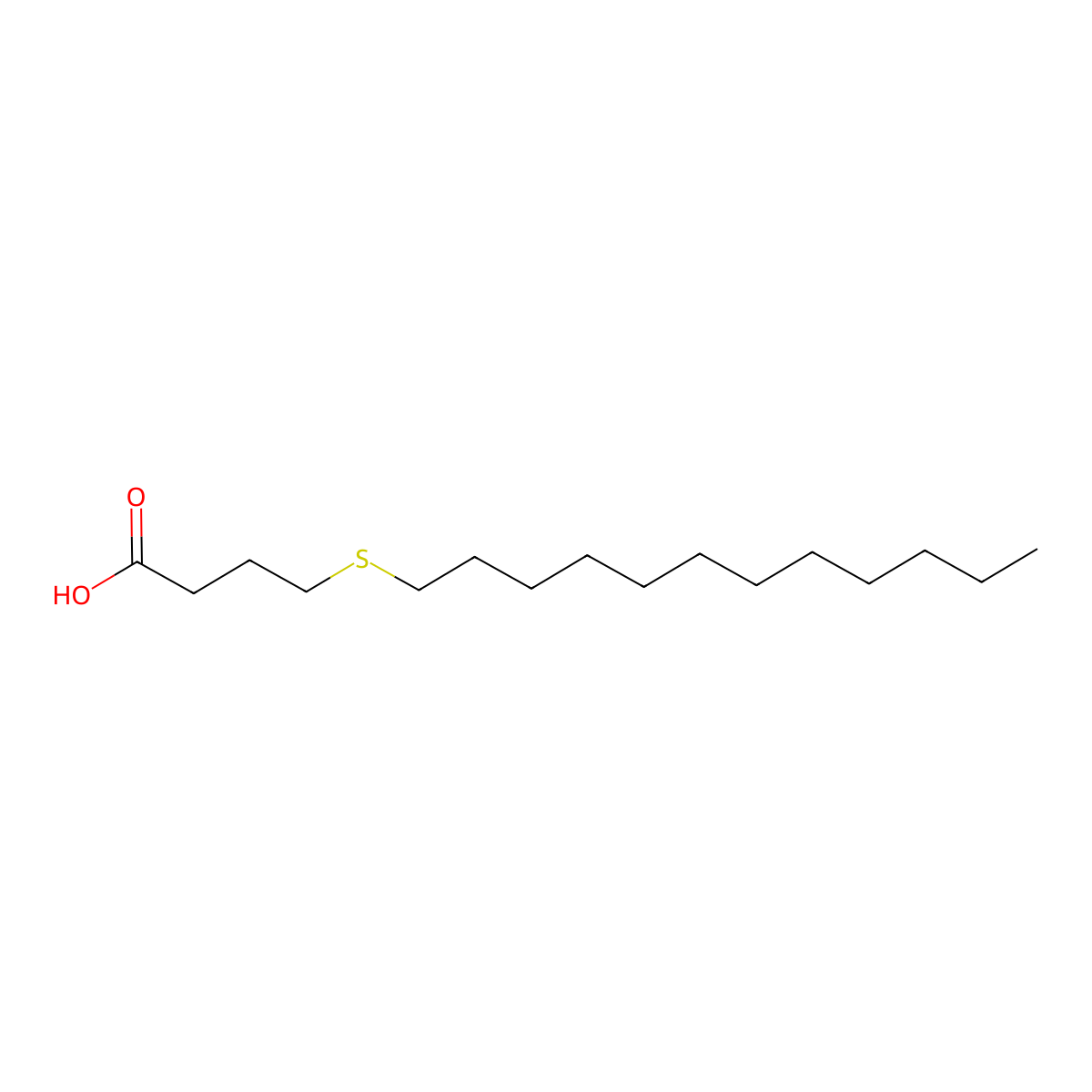 4-(Dodecylsulfanyl)butanoic acid molecular structure, CAS 40520-14-7