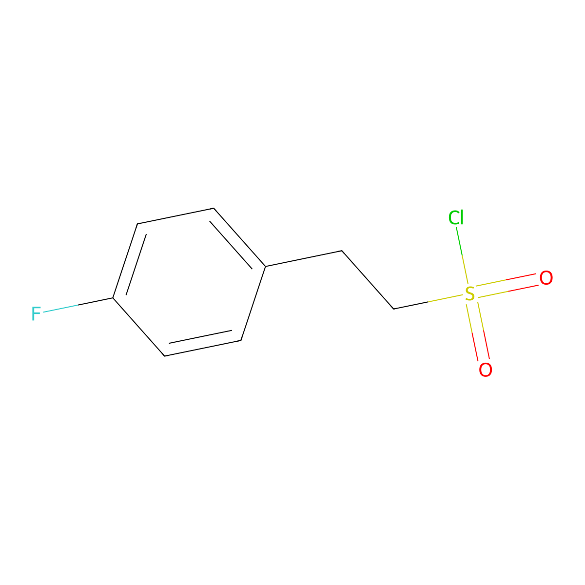 2-(4-Fluorophenyl)ethane-1-sulfonyl chloride molecular structure, CAS 405219-34-3