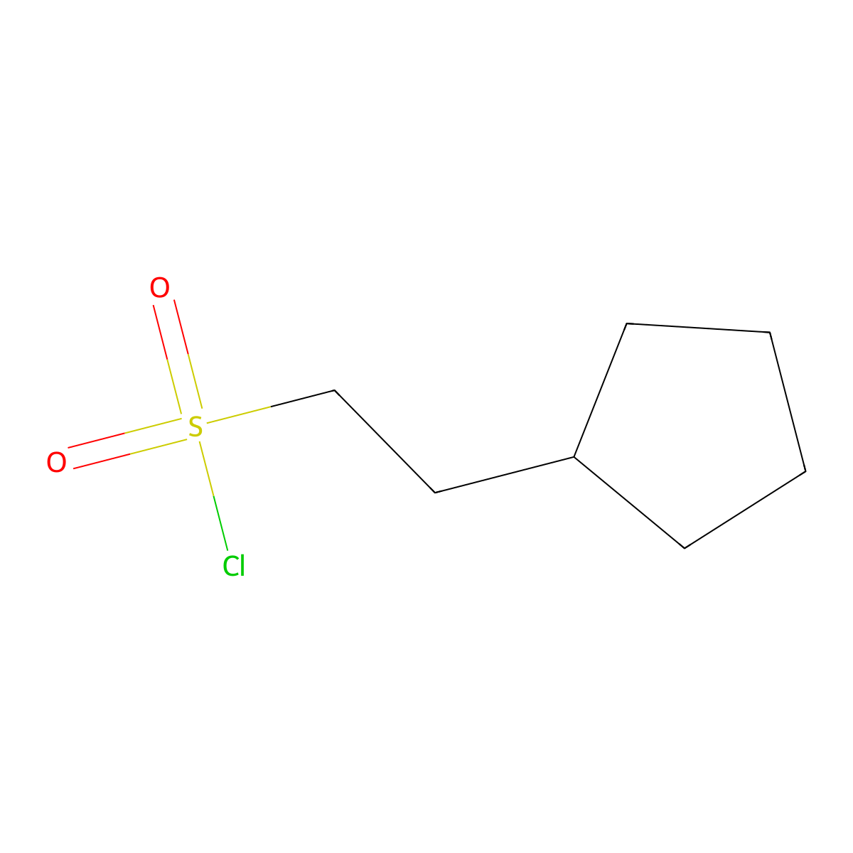 2-Cyclopentylethane-1-sulfonyl chloride molecular structure, CAS 405219-36-5