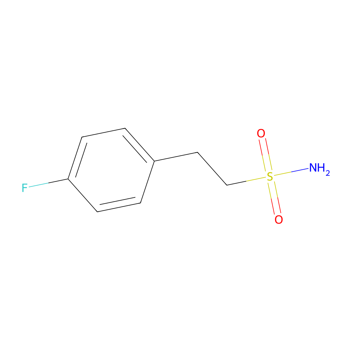2-(4-Fluorophenyl)ethane-1-sulfonamide molecular structure, CAS 405219-37-6