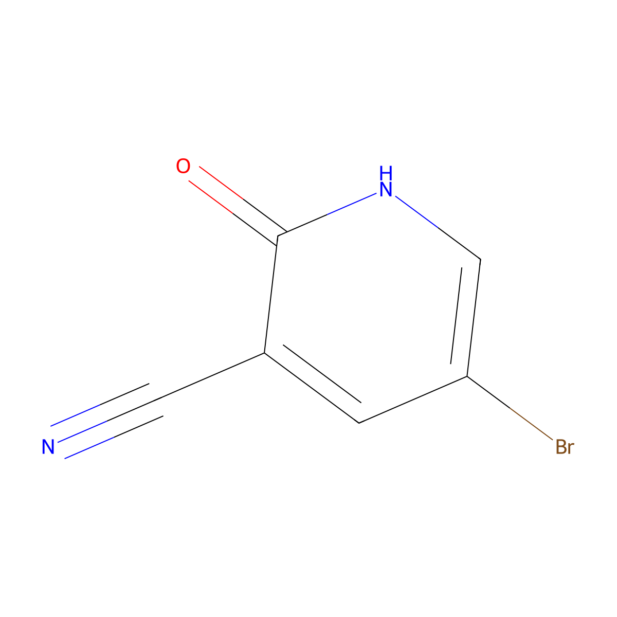 5-Bromo-2-hydroxypyridine-3-carbonitrile molecular structure, CAS 405224-22-8
