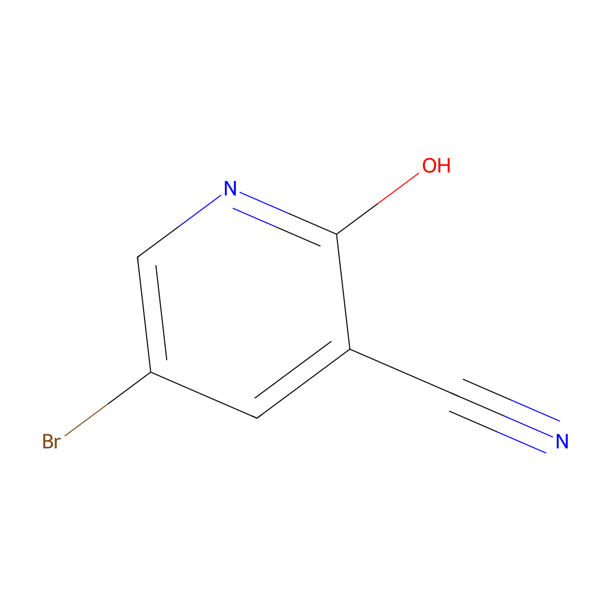 5-Bromo-2-hydroxypyridine-3-carbonitrile molecular structure, CAS 405224-22-8