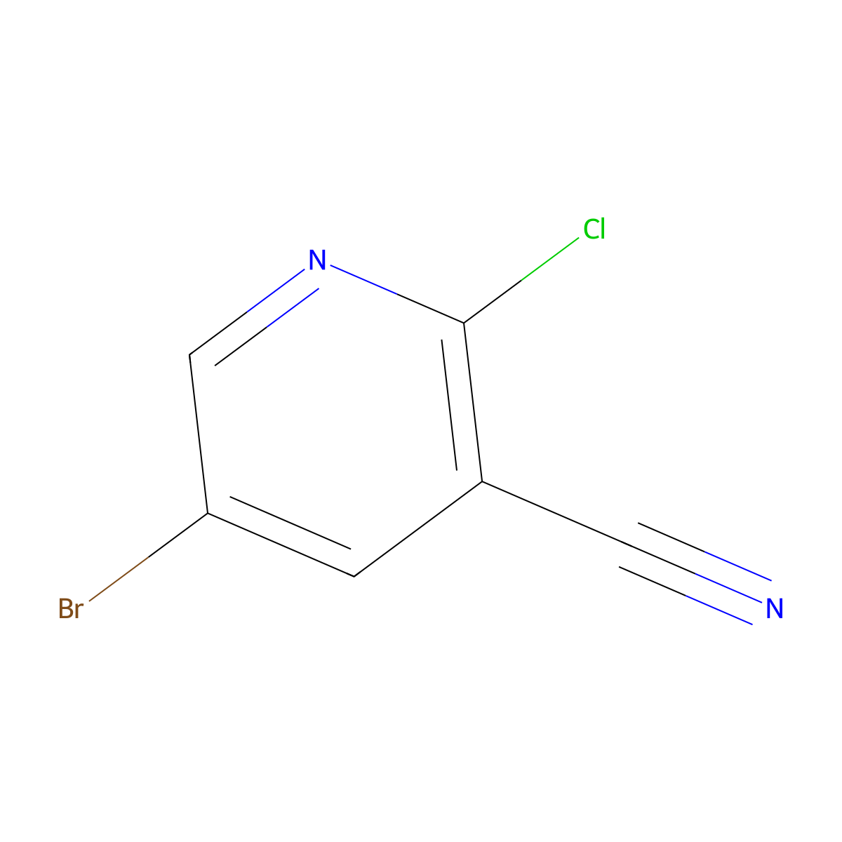 5-Bromo-2-chloronicotinonitrile molecular structure, CAS 405224-23-9