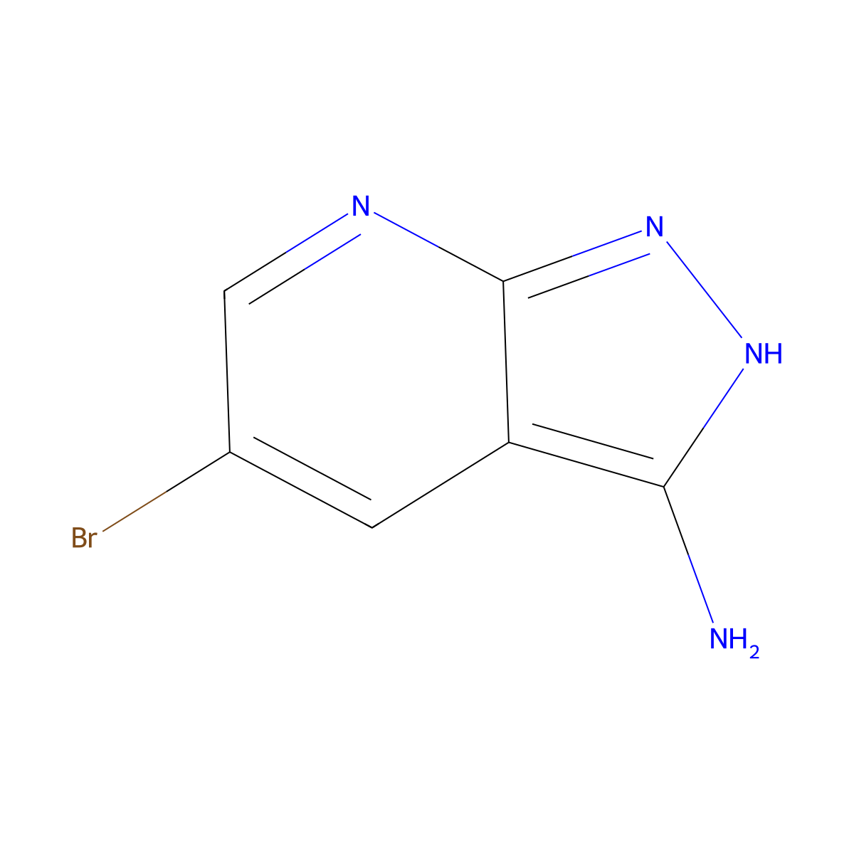 3-Amino-5-bromo-1H-pyrazolo[3,4-b]pyridine molecular structure, CAS 405224-24-0
