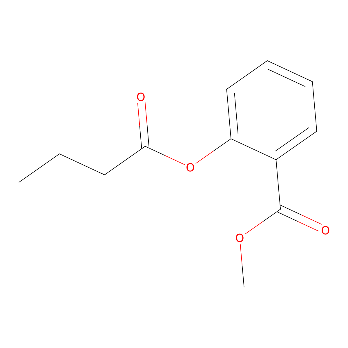 Methyl 2-(butyryloxy)benzoate molecular structure, CAS 40523-61-3