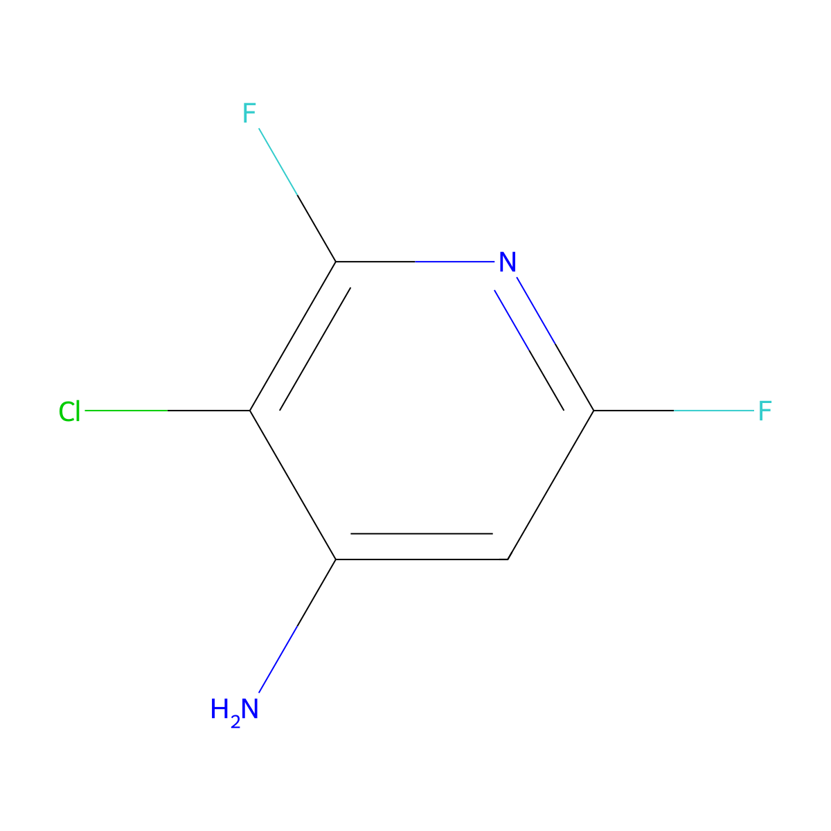 4-Amino-3-chloro-2,6-difluoropyridine molecular structure, CAS 405230-78-6
