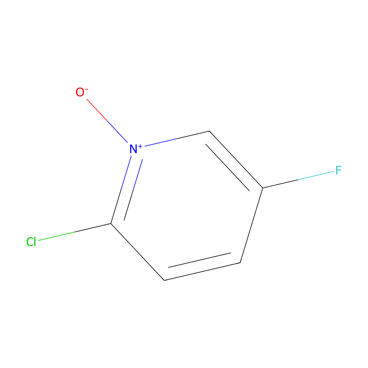 2-Chloro-5-fluoropyridine 1-oxide molecular structure, CAS 405230-79-7