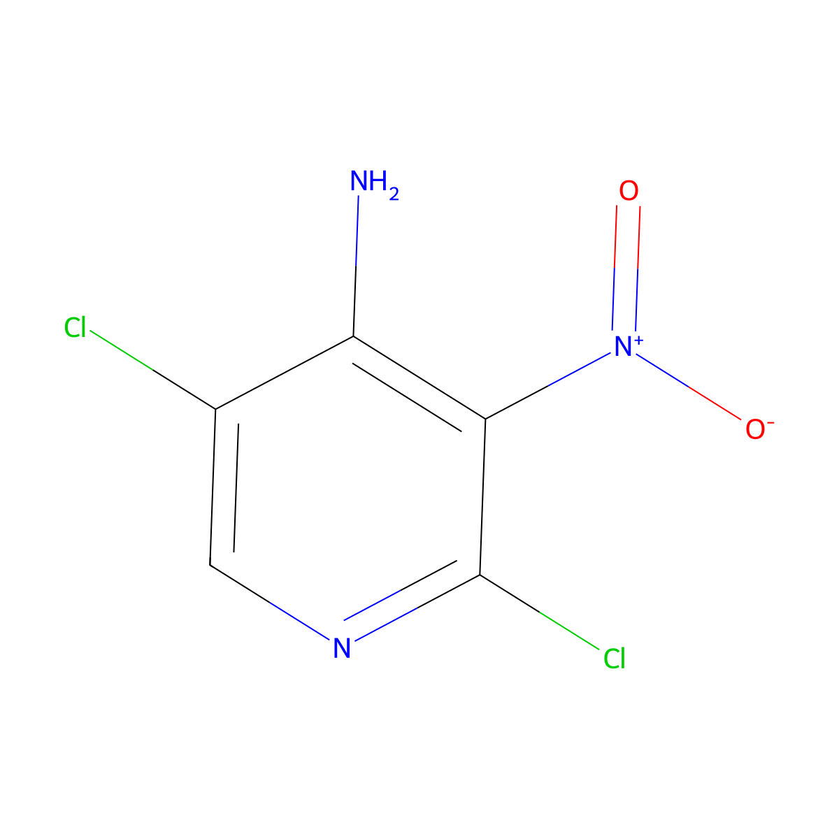 2,5-Dichloro-3-nitropyridin-4-amine molecular structure, CAS 405230-91-3