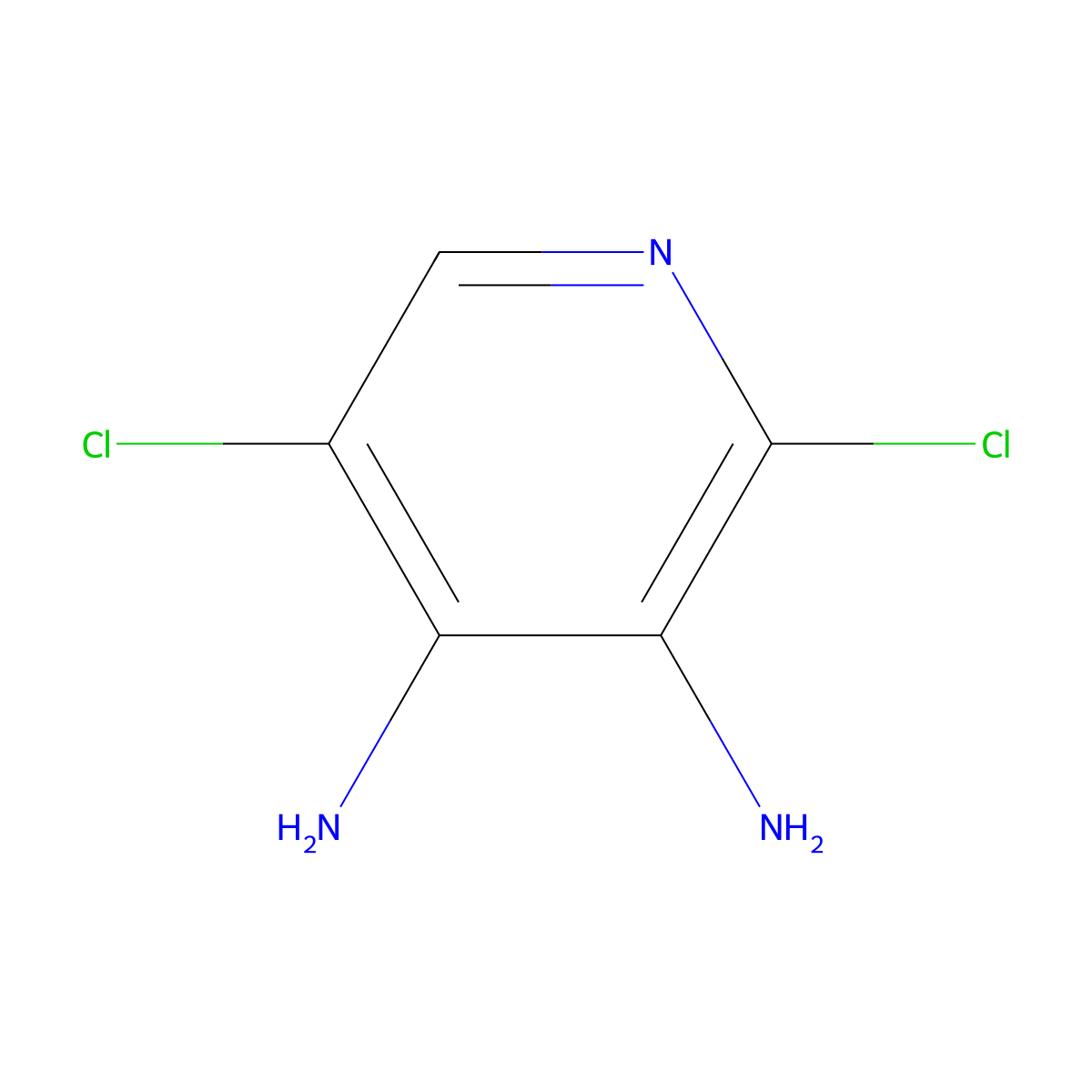2,5-Dichloropyridine-3,4-diamine molecular structure, CAS 405230-94-6