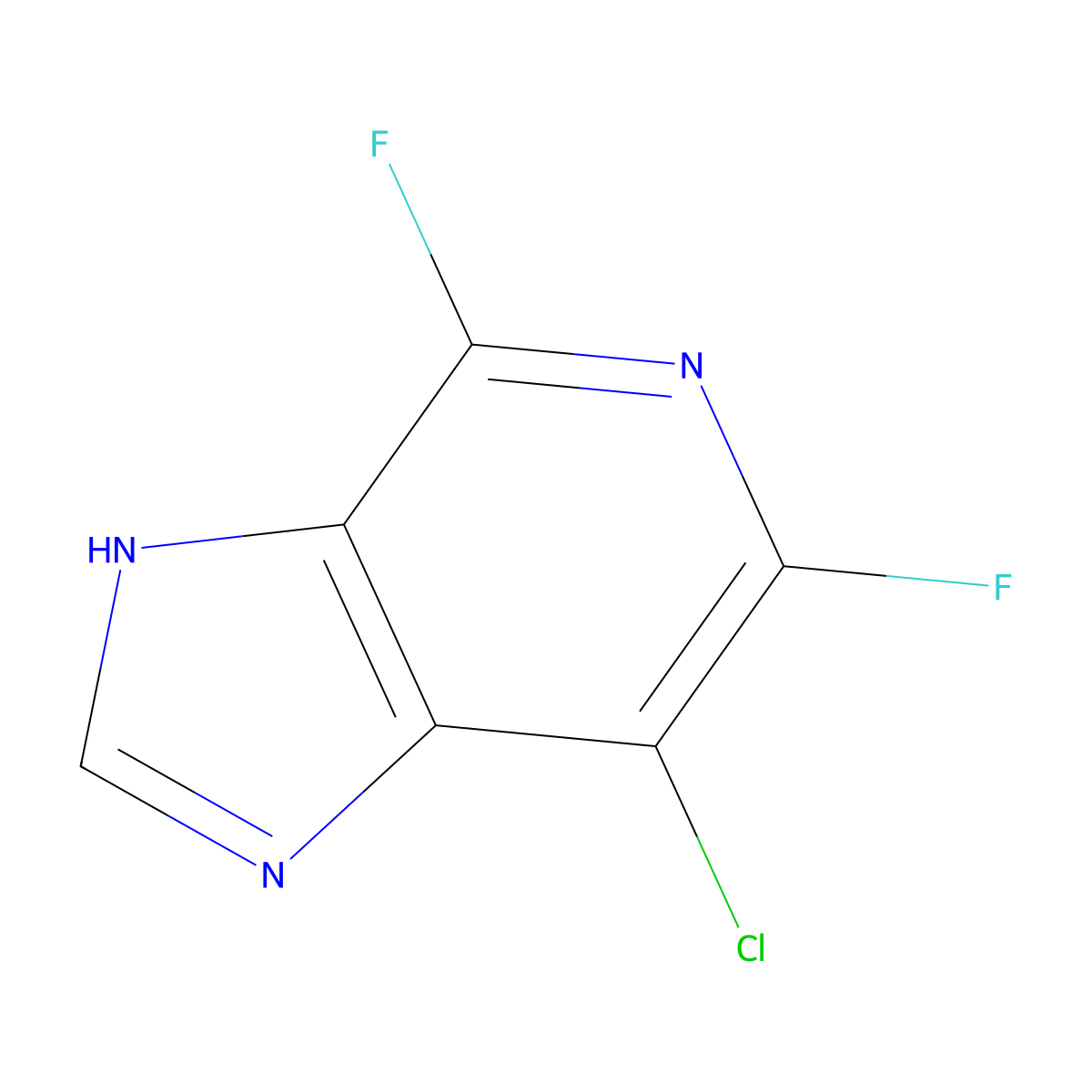 7-Chloro-4,6-difluoro-1H-imidazo[4,5-C]pyridine molecular structure, CAS 405230-96-8