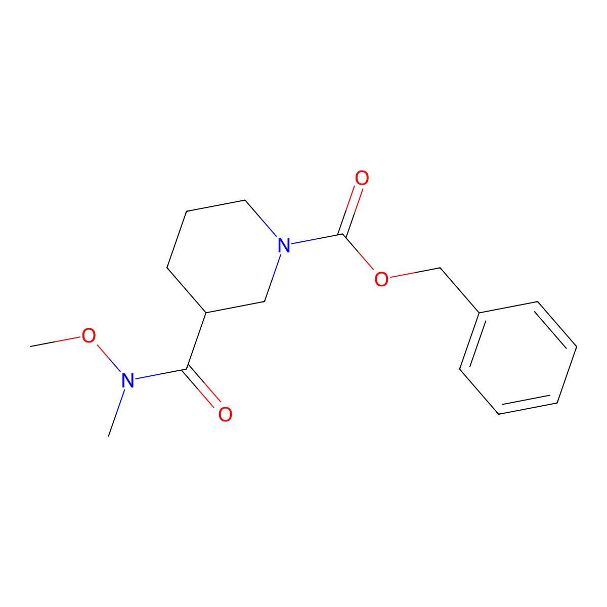 Benzyl 3-[methoxy(methyl)carbamoyl]piperidine-1-carboxylate molecular structure, CAS 405239-72-7