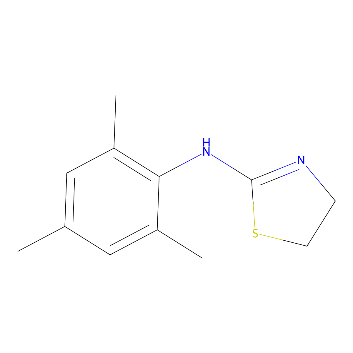 2-(2,4,6-Trimethylphenylimino)thiazolidine molecular structure, CAS 40524-33-2