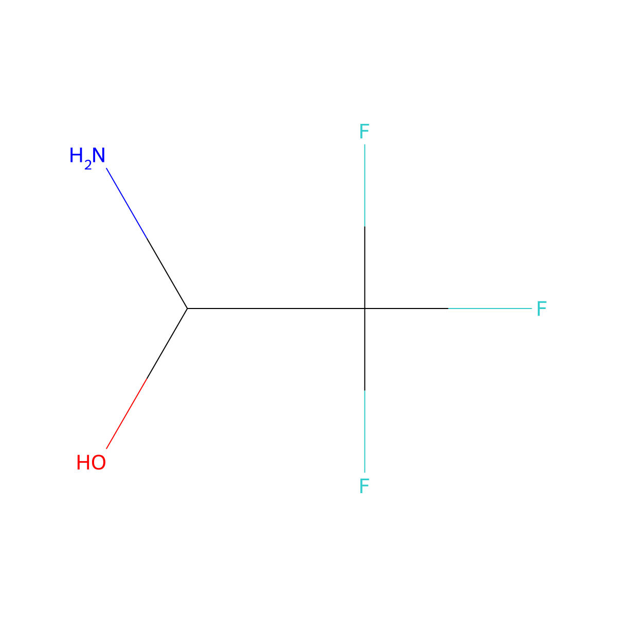 1-Amino-2,2,2-trifluoroethan-1-ol molecular structure, CAS 405241-39-6