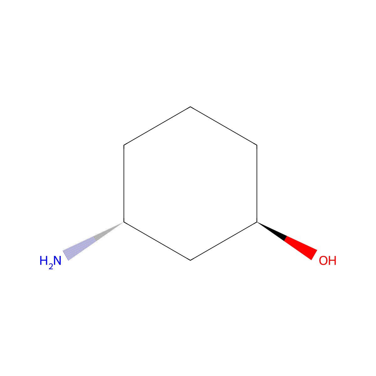 (1R,3R)-3-aminocyclohexanol molecular structure, CAS 40525-77-7