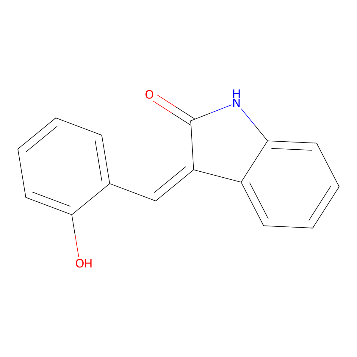 NSC-210738;NSC210738;3-(2-Hydroxybenzylidene)-1,3-dihydroindol-2-one molecular structure, CAS 40526-71-4