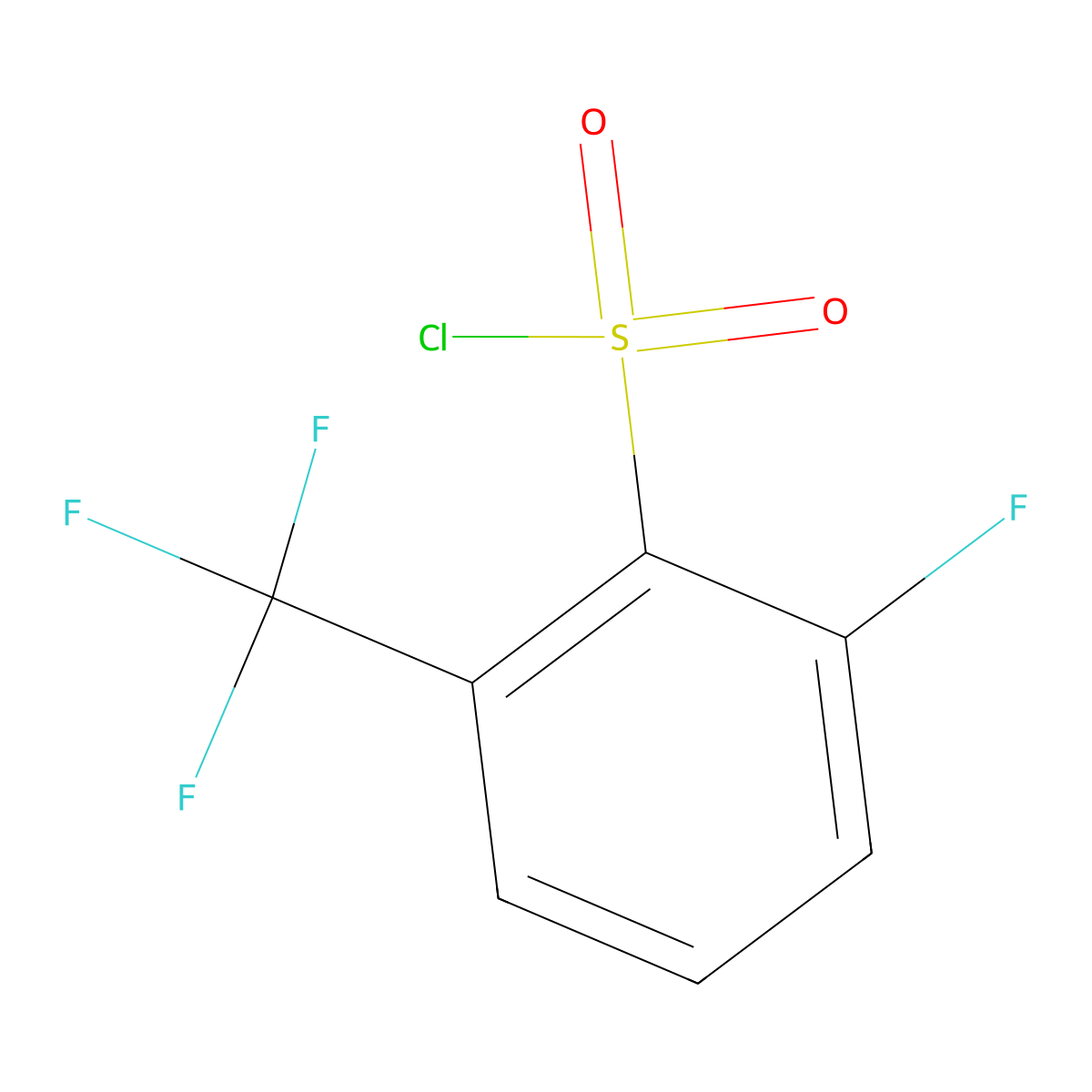 2-Fluoro-6-(trifluoromethyl)benzene-1-sulfonyl chloride molecular structure, CAS 405264-04-2