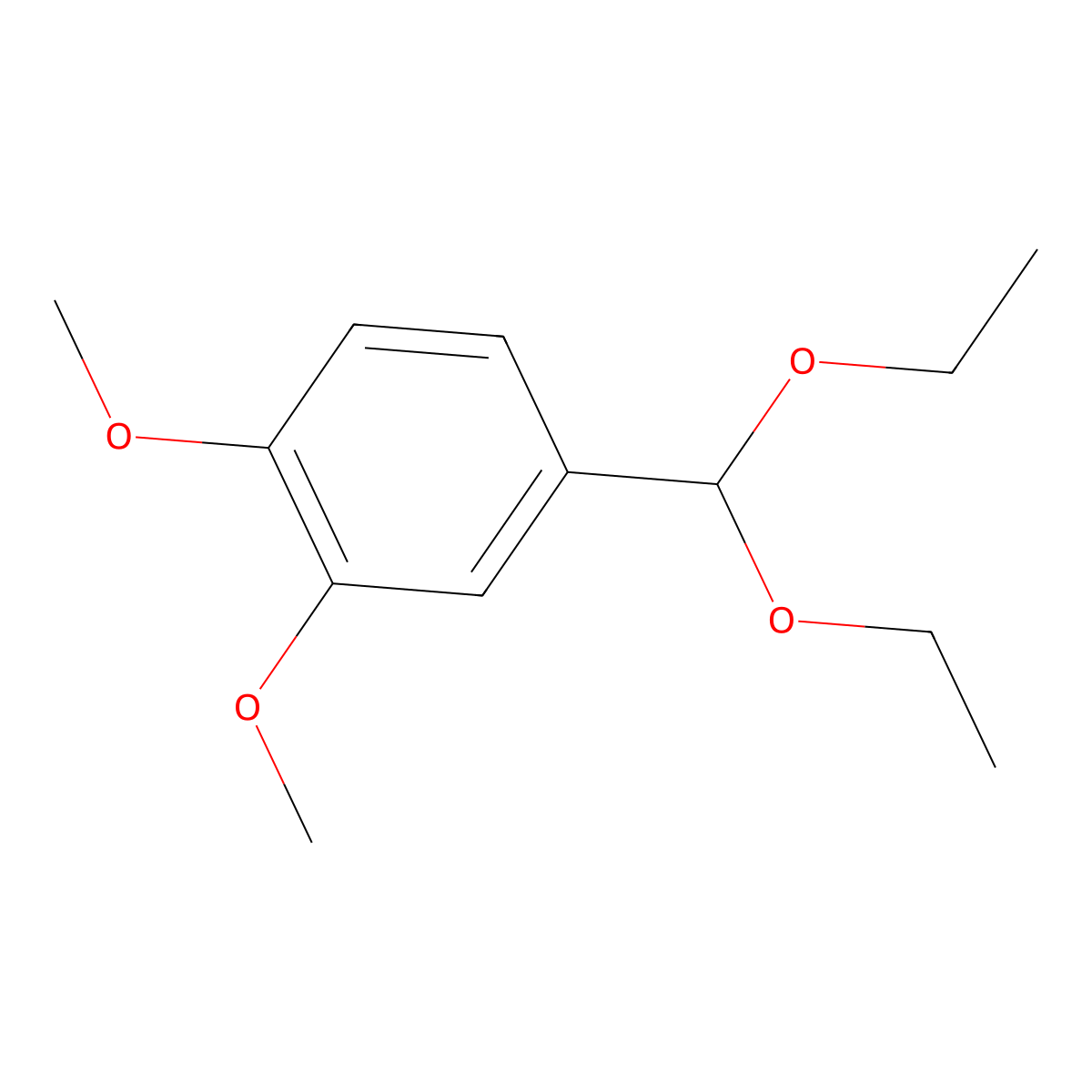 4-(Diethoxymethyl)-1,2-dimethoxybenzene molecular structure, CAS 40527-43-3