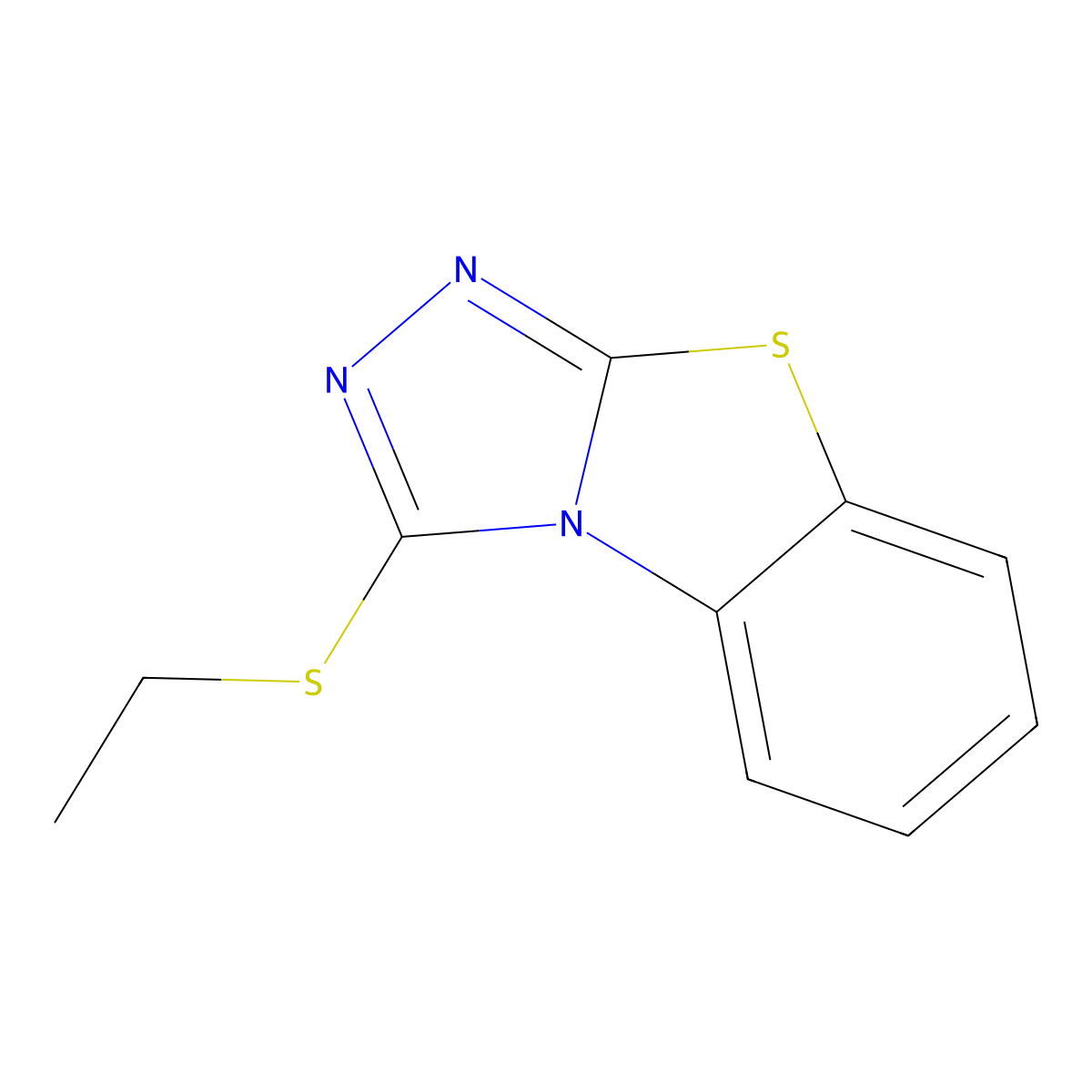 3-(Ethylsulfanyl)[1,2,4]triazolo[3,4-b][1,3]benzothiazole molecular structure, CAS 40527-69-3