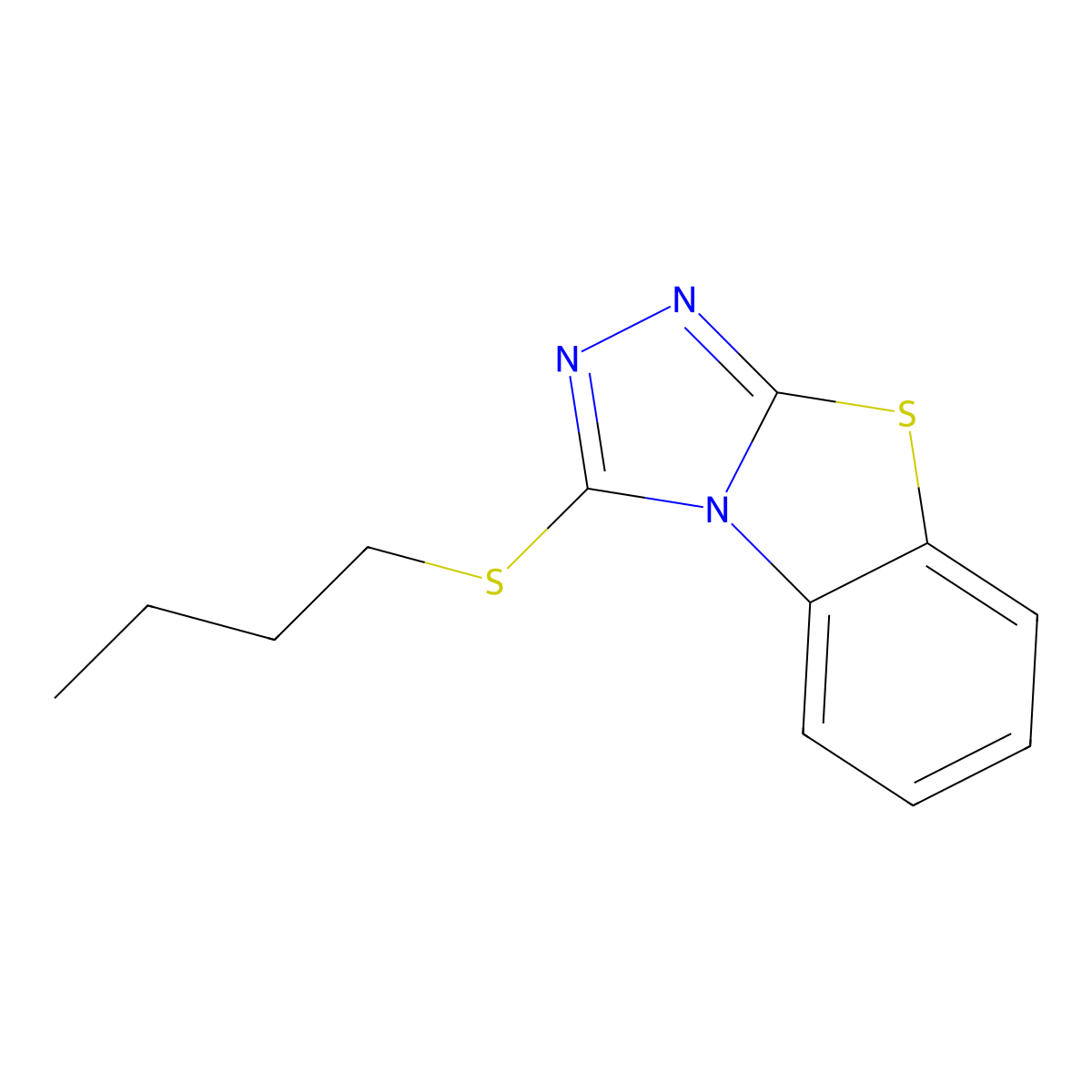 3-(Butylsulfanyl)[1,2,4]triazolo[3,4-b][1,3]benzothiazole molecular structure, CAS 40527-70-6