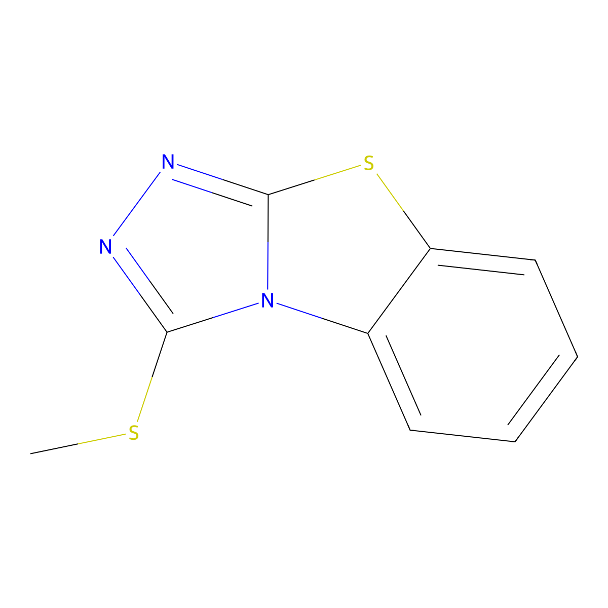 1-Methylsulfanyl-[1,2,4]triazolo[3,4-b][1,3]benzothiazole molecular structure, CAS 40527-79-5