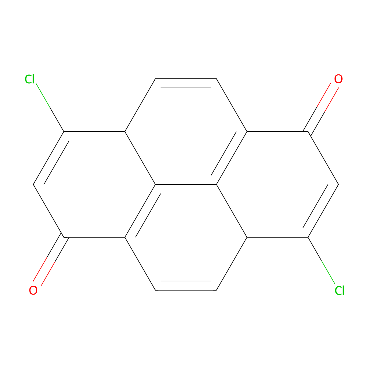 3,8-dichloropyrene-1,6(3aH,8aH)-dione molecular structure, CAS 405270-72-6