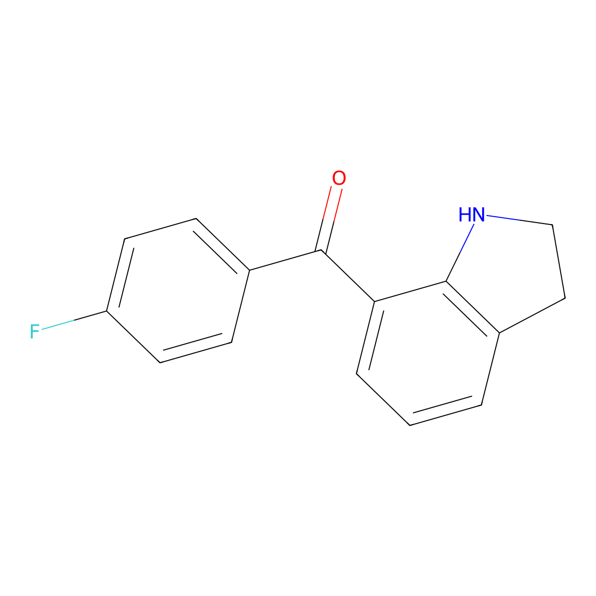Methanone, (2,3-dihydro-1H-indol-7-yl)(4-fluorophenyl)- molecular structure, CAS 405275-25-4