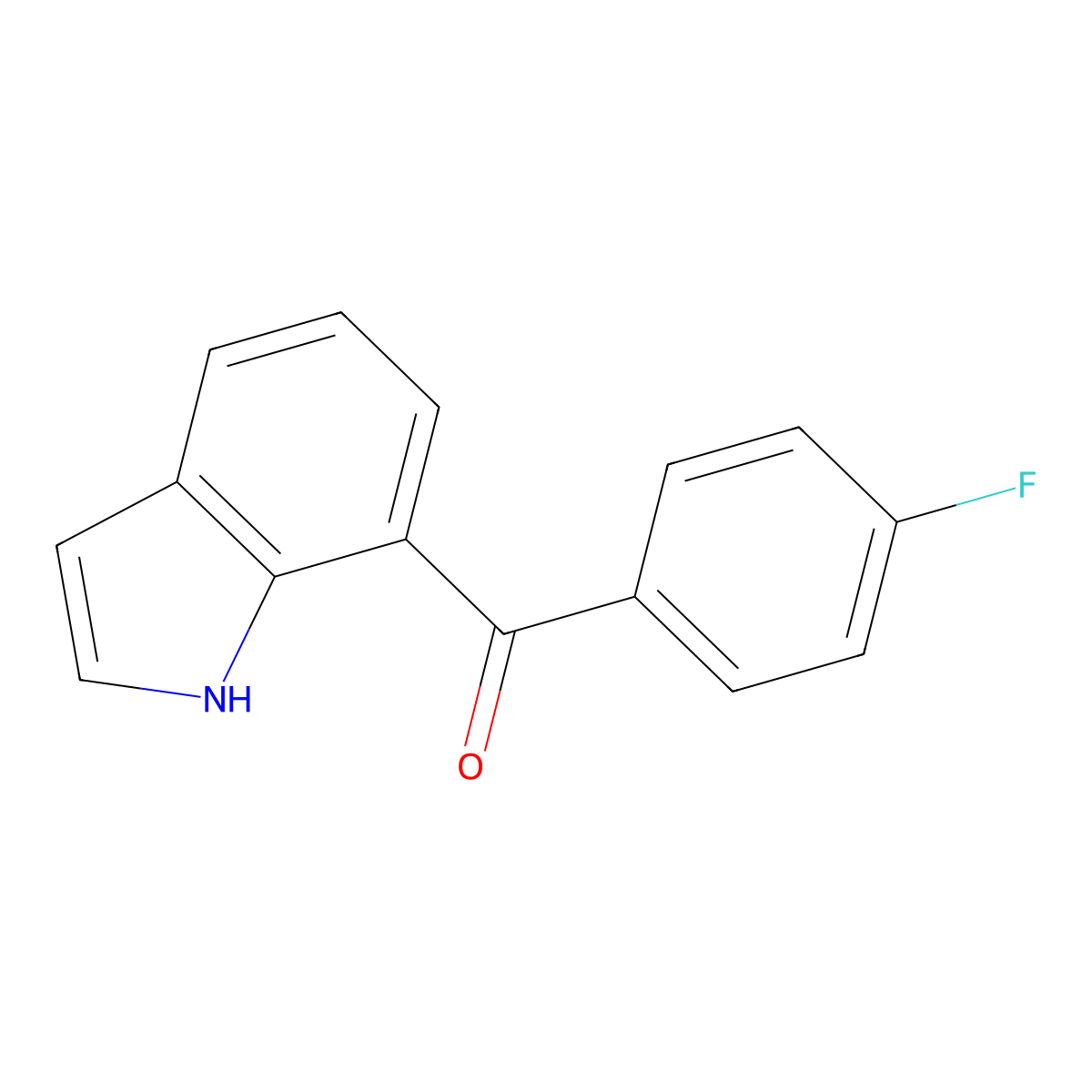 (4-Fluorophenyl)(1H-indol-7-yl)methanone molecular structure, CAS 405275-40-3