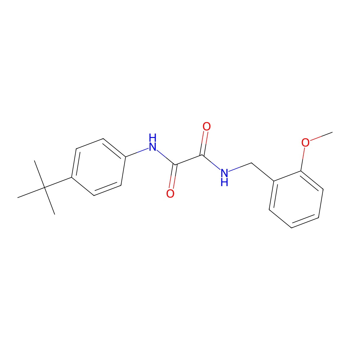 N-(4-tert-butylphenyl)-N'-(2-methoxybenzyl)ethanediamide molecular structure, CAS 405276-84-8