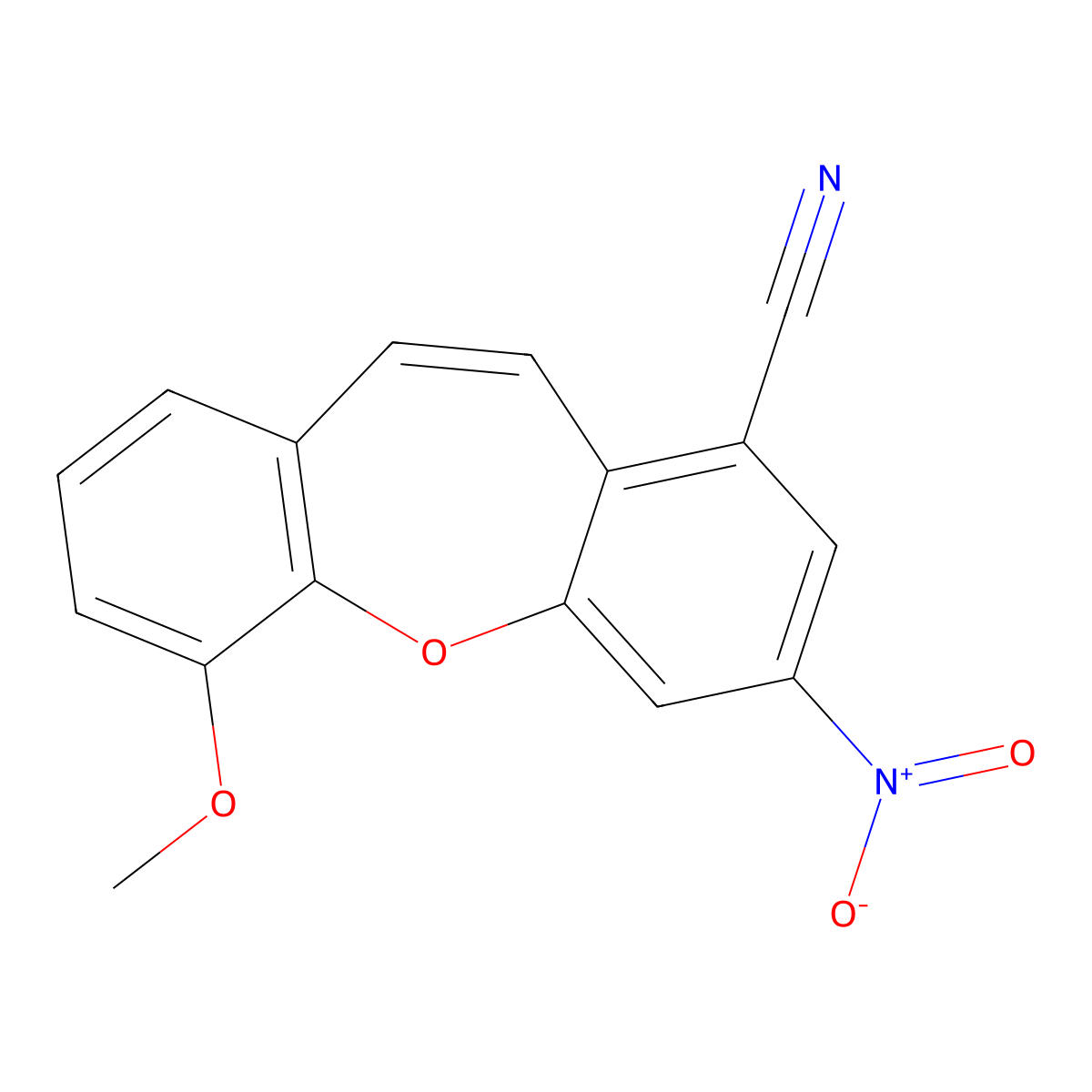 10-Methoxy-2-nitrobenzo[b][1]benzoxepine-4-carbonitrile molecular structure, CAS 405277-28-3