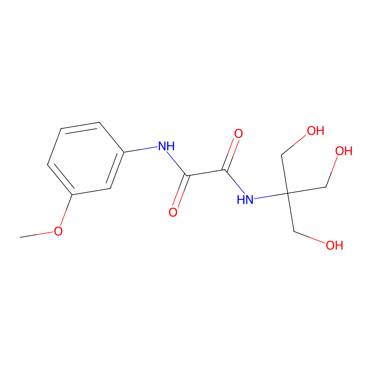 N-[2-hydroxy-1,1-bis(hydroxymethyl)ethyl]-N'-(3-methoxyphenyl)ethanediamide molecular structure, CAS 405277-44-3