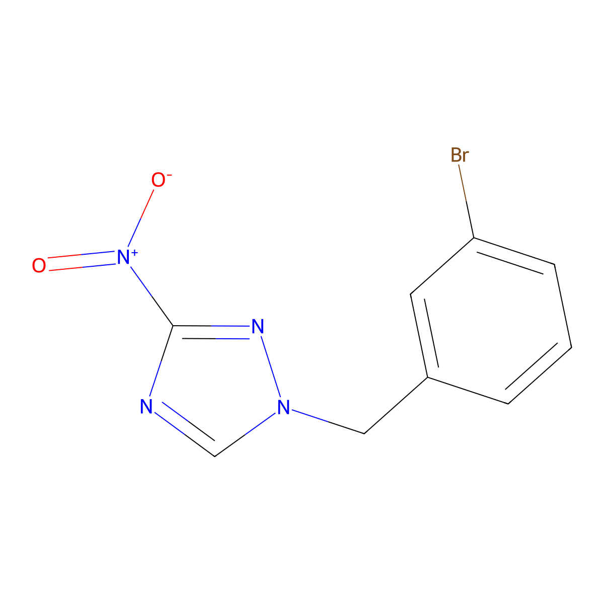 1-[(3-Bromophenyl)methyl]-3-nitro-1,2,4-triazole molecular structure, CAS 405277-76-1