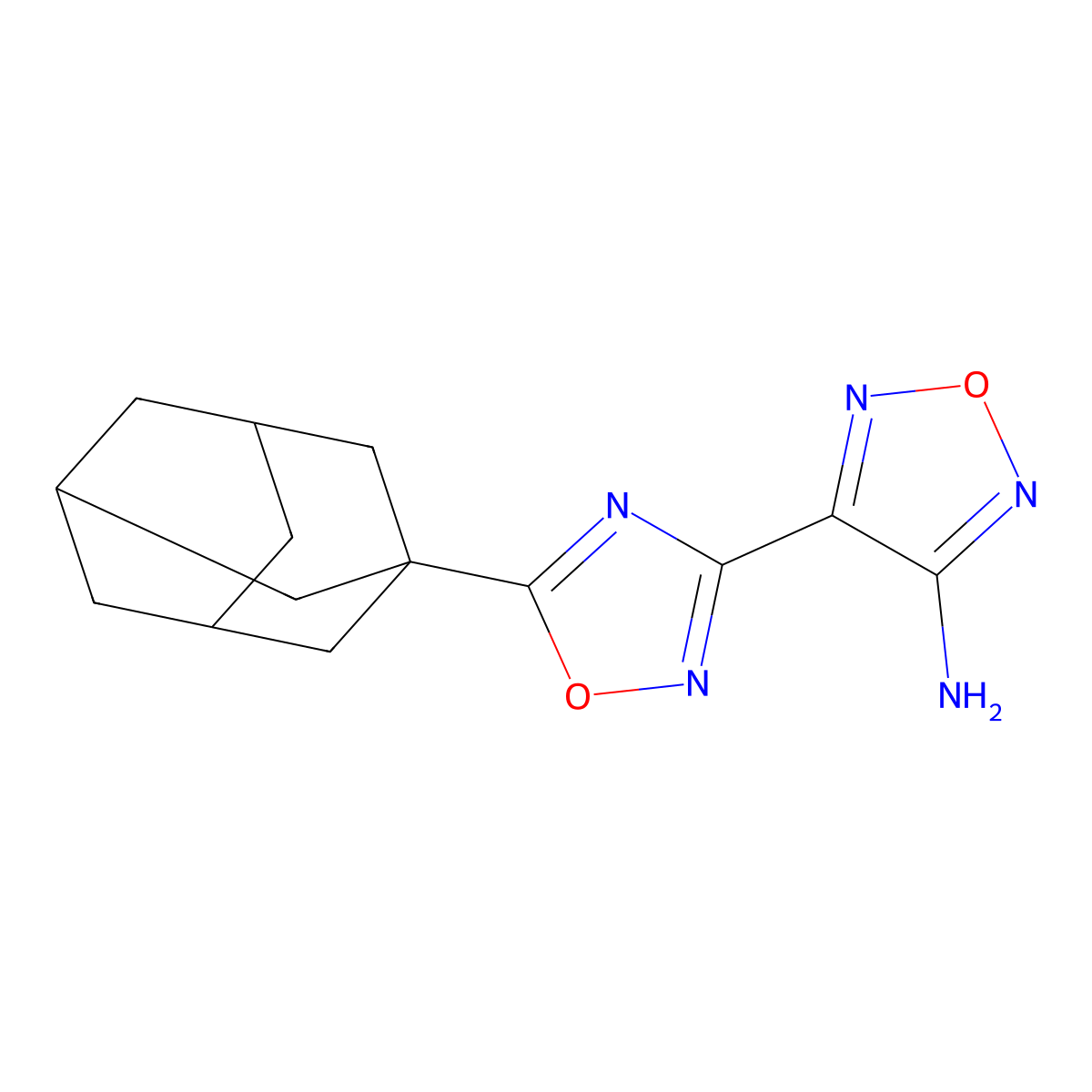 4-[5-(1-Adamantyl)-1,2,4-oxadiazol-3-yl]-1,2,5-oxadiazol-3-amine molecular structure, CAS 405279-11-0