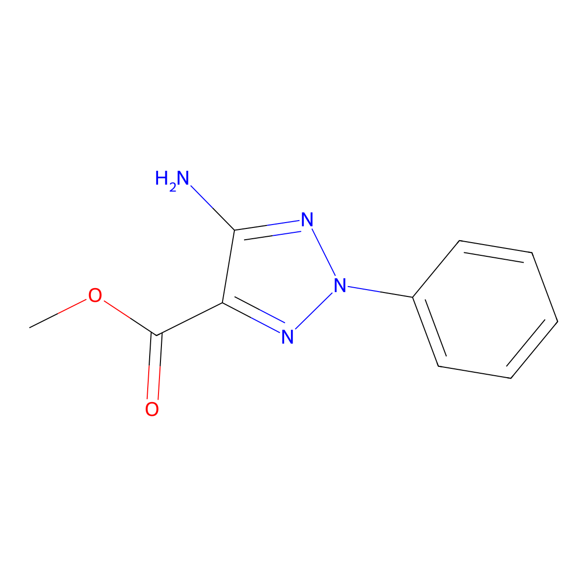 methyl 5-amino-2-phenyl-2H-1,2,3-triazole-4-carboxylate molecular structure, CAS 405279-31-4