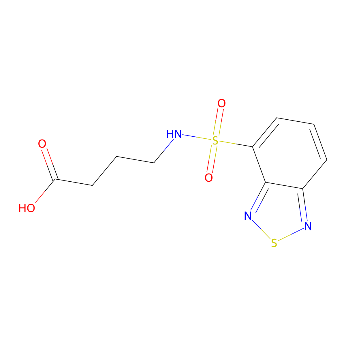 4-[(2,1,3-Benzothiadiazol-4-ylsulfonyl)amino]butanoic acid molecular structure, CAS 405279-58-5