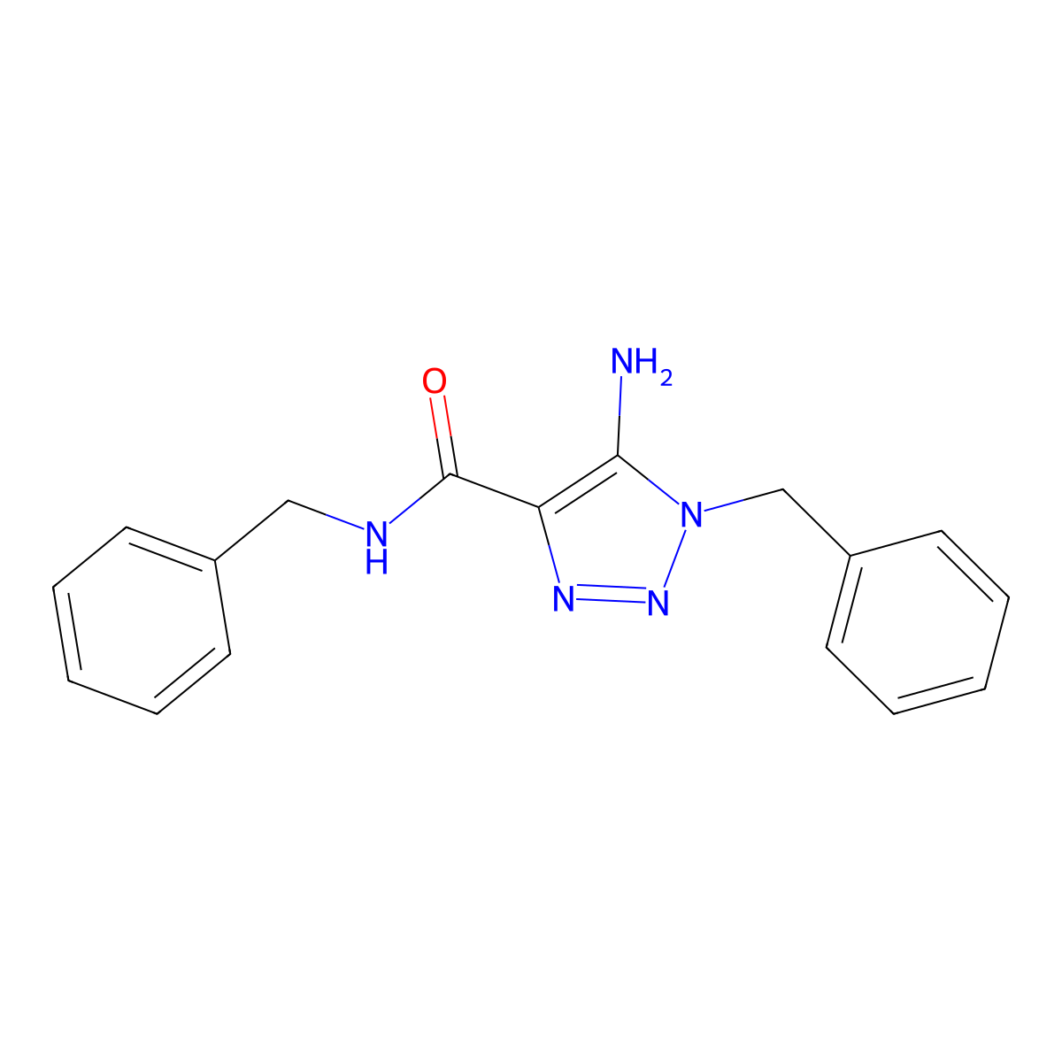5-Amino-N,1-dibenzyl-1H-1,2,3-triazole-4-carboxamide molecular structure, CAS 405279-61-0