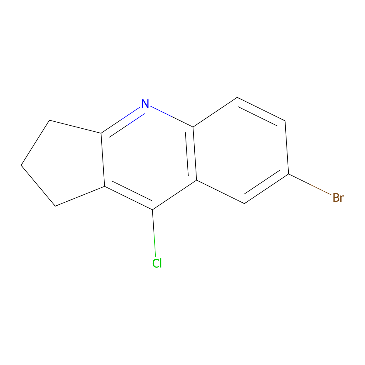 7-bromo-9-chloro-2,3-dihydro-1H-cyclopenta[b]quinoline molecular structure, CAS 40528-06-1