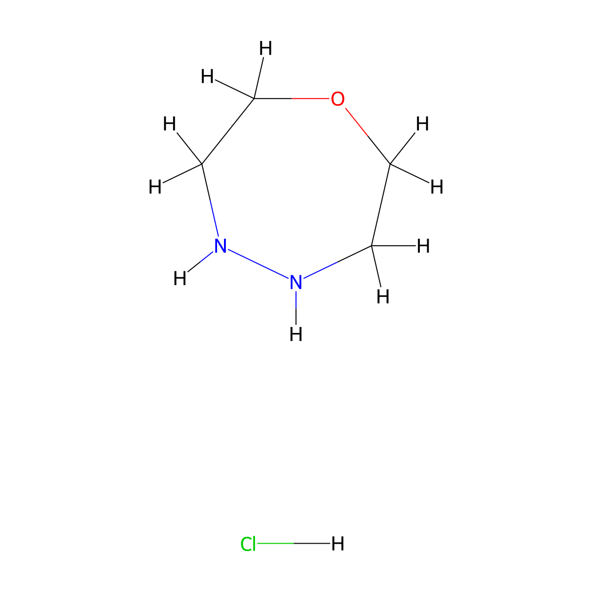 1,4,5-Oxadiazepane hydrochloride molecular structure, CAS 405281-14-3